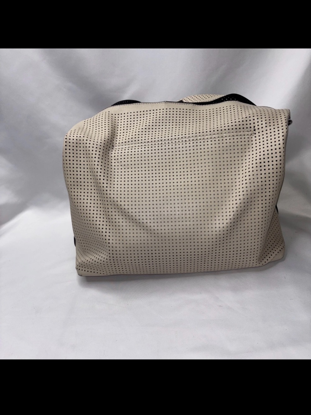 Lulu Dharma Cream Pinhole Tote Bag in  Vegan Faux Leather